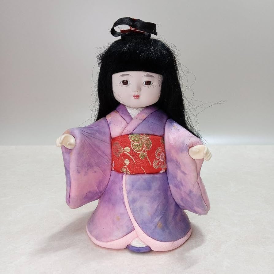 Amazon | 郷土人形尾 藤泉作 因州 和紙人形 童 わらべ むらさき | 人形